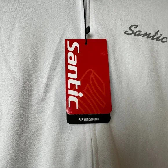 NWT Santic Light Miss Women's S-2XL White Cycling Jersey Long Sleeve Full Zip, R - Picture 6 of 11